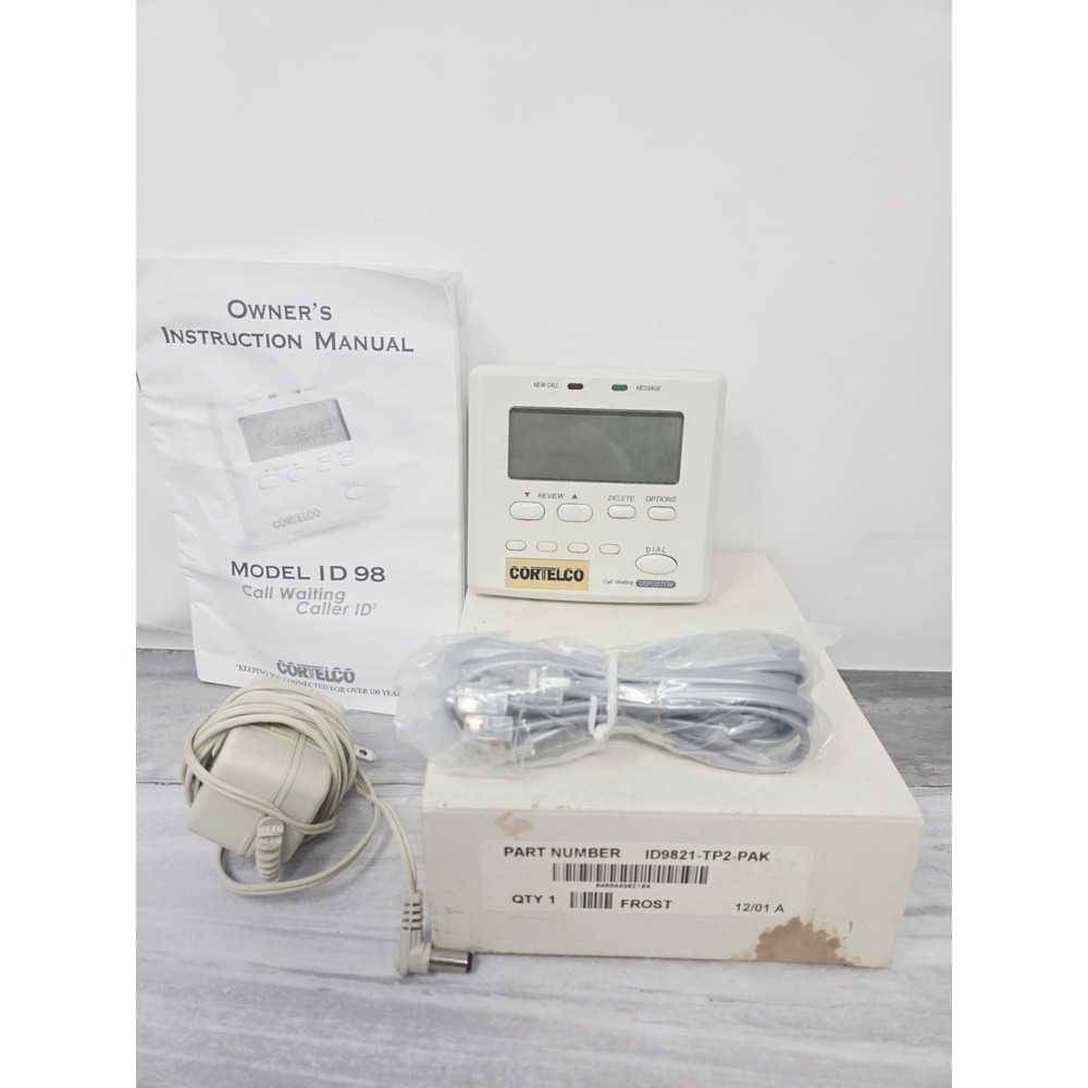 Vintage Cortelco Caller ID Call Waiting ID‎ Model 98 Beige With Box And Manual